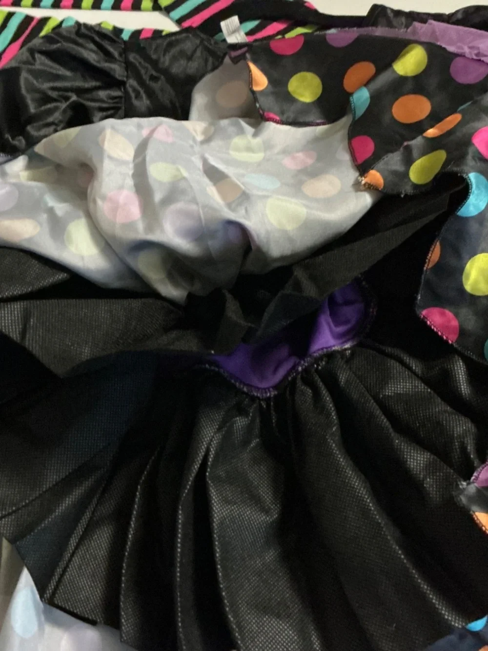 Colorful witch children costume
